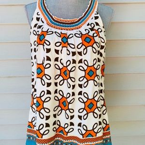 Nicole Miller Satin Poly Sleeveless Blouse  S